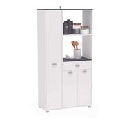 Asfeld buffet cocina en color blanco con 2 armarios y 1 cajon para ampliar el almacenaje 180x90x40 cm 40 cm