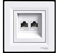 Ordenador Doble Enchufe 2xRJ45 Cat.6 Asfora EPH4800121