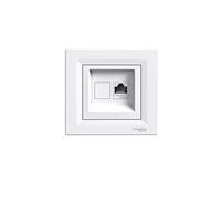 Asfora - Isdn de lata cat5e 1 x rj45, enchufe, completo, schneider electric, blanco, nuevo