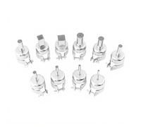 ASHATA 10pcs / Set Boquillas de Pistola de Calor, Boquilla de Pistola de Calor Universal, Kits de Boquillas de Pistola de Calor para Herramientas de Reparación de Soldadura de Aire Caliente
