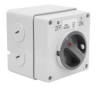 ASHATA 2 Piezas Interruptor de Aislamiento Exterior 250V con Orificio de | Diseño protegido contra el polvo y la intemperie, ciclo de vida de 100 K, carcasa de PC de alta resistencia, contactos de