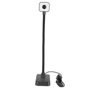 ASHATA Cámara de Documentos USB 4K para Profesores, Cámara Web de Documentos, Lente Giratoria de 360 Grados, Enfoque Automático, Luz LED de 3 Niveles, Micrófono de Reducción de Ruido