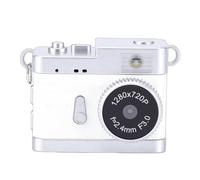 ASHATA Cámara de Llavero, Cámara de Bolsillo Portátil Digital Retro 720P FHD con Pantalla a Color de 0,96 Pulgadas, Grabadora de Vídeo CCD Pequeña con Luz LED 4 Filtros para Grabación de (Espacio