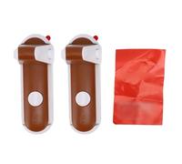 ASHATA Cerradura de Palanca de Puerta Adhesiva, Diseño a Prueba de Niños con Botón Doble para Mayor Seguridad en Dormitorios y Guarderías, Paquete de 2 (BROWN)