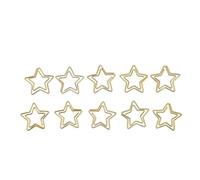 ASHATA Clips de Papel de Estrella Dorada, 100 Unidades, Clips de Metal Antideslizantes, de Papel Pequeños a Prueba de óxido para Documentos, Lindos de en Forma de Estrella para Suministros Escolares