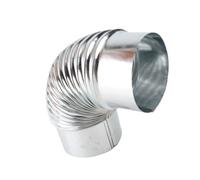 ASHATA Codo de Tubo de Estufa de Acero Inoxidable de 75 Mm Codo de Chimenea de 90 Grados para Calefacción Interior de Camping, Tubo de Ventilación de Escape a Prueba para Calentador de Tienda y