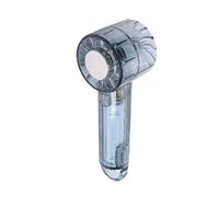 ASHATA Transparente Ventilador de Mano Turbo de 4 Velocidades para Viaje | Mini soplador transparente, flujo de aire de 4 engranajes, refrigeración de bolsillo, Motor silencioso, luz de color,