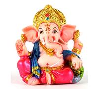 ASHIRWAD Estatua pequeña de Ganesha, 6,35 cm, escultura, Mini Lord Ganesh, ídolo de poliresina Ganpati en multicolor (6,35 cm)