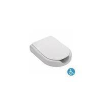 Asiento blanco con abertura para inodoro con tapa opcional NewWC Care de Unisan - Amortiguadora (soft close)