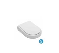 Asiento con tapa de duroplast blanco para inodoro durable y moderno NEW WCCARE de Unisan - Amortiguadora (soft close)