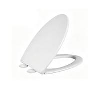 Asiento De Inodoro Alargado Con Tapa, Cierre Suave Y Silencioso | Durable y resistente a la decoloración, liberación rápida for una fácil limpieza,carga de 150 kg(White,370x500mm)