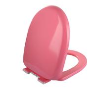 Asiento De Inodoro, Asientos De Inodoro En Forma De U con Cierre Suave, Bisagra De Liberación Rápida, Funda Universal para Asiento De Inodoro para Se Adapta A Todos Los Tamaños Estándar(Color:Rosa)