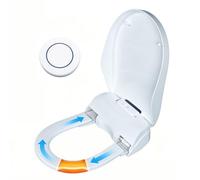 Asiento De Inodoro Con Bidé Inteligente, Con Película Sanitaria De Reemplazo Automático, Asiento Calefactable De 3 Niveles, Luz Nocturna Y Contador Digital, Control Táctil Y Remoto Null U-shaped