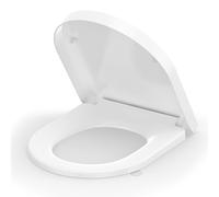 Asiento de inodoro de forma D con sistema de cierre suave