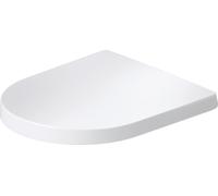 Asiento de inodoro Duravit Balcoon, en forma de D, extraíble, con caída amortiguada, 0027793200, Color: Seda blanca mate