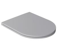Asiento de inodoro INFINITY WC-Sitz SLIM, cierre suave, fácil de desmontar, color gris piedra
