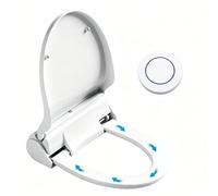 Asiento De Inodoro Inteligente, Asiento De Inodoro Inteligente Con Calefacción Eléctrica, Película Sanitaria De Reemplazo Automático, Con Contador Digital, Luz Nocturna Y Control Remoto Null