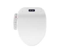 Asiento De Inodoro Inteligente For Bidé, Calefactable, Cierre Lento, Secador Caliente, Lavado Frontal Trasero, Agua, Luz Nocturna Con Control Remoto Resistente Y CóModo