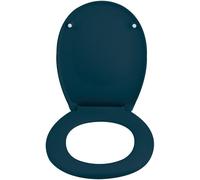 Asiento de inodoro ovalado Unyqoos® de duroplástico: sistema de cierre suave, superficie antibacteriana, acabado mate, bisagras de acero inoxidable, antideslizante, capacidad de hasta 150 kg