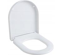 Asiento de inodoro Ramm, compatible con el inodoro Roca Meridian Compacto, fabricado en plástico duro antibacteriano, con bisagra metálica
