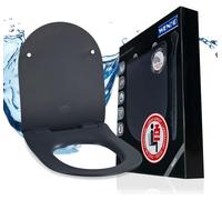 Asiento de inodoro Sedilo, de Duroplast, con revestimiento Soft-Touch, 36,2x45,2 cm, color gris