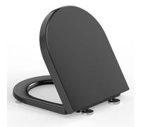 Asiento de inodoro universal con sistema de cierre suave y bisagras metálicas