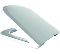 Asiento de inodoro Unyqoos® Duroplast, color blanco, desmontable, con sistema de cierre suave y bisagras de acero inoxidable (DIN 19516), compatible con modelos de inodoros de cerámica