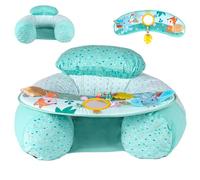 Asiento de piso para bebé, lindo elefante para aprender a sentarse, asiento para bebé con placa de soporte, silla de actividades para sentarse, bandeja sensorial elástica suave para el desarrollo..