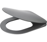 Asiento de váter Peonia SLIM, color antracita, fabricado en duroplástico, con bisagras cromadas