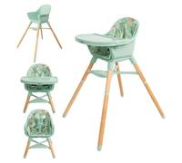 Asiento elevador para bebé Nuby 4 en 1 con bandeja extraíble - De 6 meses a 3 años - Silla infantil ajustable para comer - Soporta hasta 27 kg - Planta