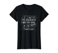 Asistente Principal Motivación Mis Estudiantes Son mi por qué Camiseta gráfica económica, Mujer, Negro, XS
