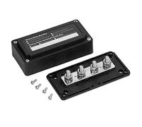 Asixxsix Bloque de Distribución de Energía de Barra Colectora de 48 V 300 A, Pernos Terminales M10, Bloque de Distribución de Conexiones de Energía, Caja de Barra Colectora con Tornillos (Black)
