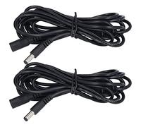 Asixxsix Cable Extensor para Luz Solar LED, 12V 24V DC, 5.5x2.1mm | Cable de alimentación CC con energía solar, alambre de cobre 24 AWG, funda de PVC, Plug and Play, para equipos de monitoreo