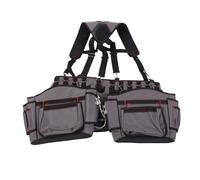 Asixxsix Cinturón portaherramientas, ajustable y portátil, con imán, cómodo, transpirable, amplio espacio, resistente, ideal para electricistas y carpinteros. Cinturón de trabajo.