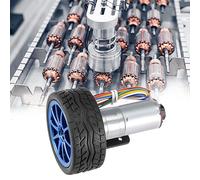 Asixxsix Kit de Coche Inteligente Engranajes Metálicos Motor DC12V (Speed | Kit de rueda de 65mm con soporte de montaje de Motor de engranaje codificador, para impresoras robots, rotor de alta