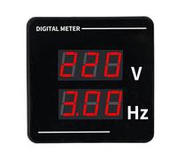 Asixxsix Voltímetro Digital de CA, Medidor de Frecuencia de Rango de 50-500 V 10,0-99,9 Hz, Probador de Voltaje con Pantalla LED Dual para Monitoreo de Energía de CA