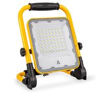 ASLO Foco LED para construcción, iluminación USB, 50 W, 6000 lúmenes, lámpara de trabajo, portátil, de iones de litio, 21700 mAh, para taller, construcción, garaje