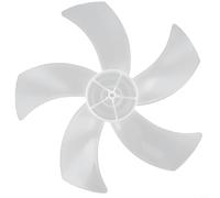 Aspas de ventilador de 16 pulgadas, 5 hojas, ventilador de piso de plástico para el hogar con cubierta de tuerca para pedestal de pie ventiladores eléctricos de repuesto (blanco)