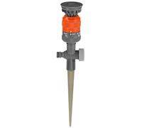 Aspersor circular Vario Comfort de Gardena: aspersor para riego homogéneo, superficie máx. 225 m², rango de aspersión 8,5 m, ajuste de sectores en 7 pasos de 90°-360 °, soporte de metal (1949-20)