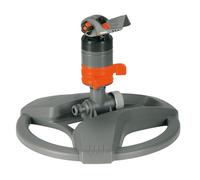 Aspersor con turbina Comfort de Gardena (con soporte): aspersor de césped para regar grandes superficies de hasta 450 m², ajuste continuo del alcance, filtro de suciedad integrado (8143-20)