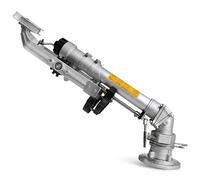 Aspersor de riego con pistola de pulverización ajustable de 360°, rango de agua de 26-53 m para granjas, huertos y aplicaciones forestales