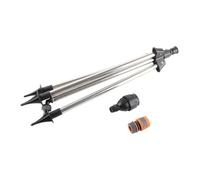 Aspersor de trípode Giratorio automático, Boquilla de riego giratoria automática de 360 Grados, Herramienta de riego de césped para jardín, hogar, jardín, Patio, Carretera e
