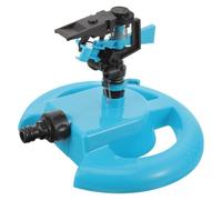 Aspersor Rotatorio de 360 Grados Base Estable para Jardín | Riego Automático, Estructura Resistente de Plástico, para Césped, Árboles y Plantas Altas, Color Azul