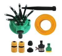 Aspersores De Jardín Kit Rotación Automática 360 Grados | Aspersor para Césped con Kit de Manguera Riego Para En Exteriores, Hogar, Comercial, Residencial, Jardinería, Plantación,