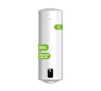 Aspes - Termo eléctrico AT15000DW de 150 L vertical con display táctil LED, 1500 W y clase energética C para baño o cuarto de instalaciones White Medium