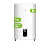 Aspes Termo Eléctrico 50 Litros, AT5000DDW. 2000W, Kit de Montaje Incluido, Resistencia Acero Esmaltado, Termostato Digital, Temperatura Máx 93 º, Blanco nergética Clase B