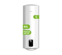Aspes Termo Eléctrico 80 Litros, AT8000SDW. 1500W, Kit de Montaje Incluido, Resistencia de Acero Esmaltado, Termostato Digital, Temperatura Máx 93 º, Blanco nergética B
