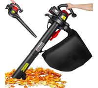 Aspirador Soplador de Jardín Inalámbrico, Baterías 4Ah y Bolsa 45L 4-Battery