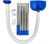 Aspiradora automática de piscina con circulación de agua, limpiador robótico inalámbrico para piscinas en el suelo y sobre el suelo, robot autopropulsado de escalada de pared, azul gris (azul, 5