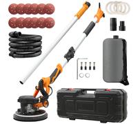 Aspiradora Girafe Sanded W, para pared y techo, 5 velocidades 500 RPM, mango telescópico, LED, bolsa con colector de polvo integrado 1250W